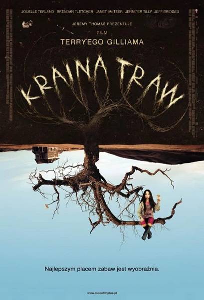 Plakat filmu "Kraina traw" Terry'ego Gilliama.